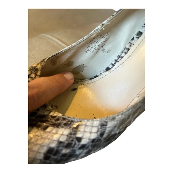 ENZO ANGIOLINI Platform Snakeskin Print Heels Size 7.5 Great Used Condit… - Picture 10 of 12